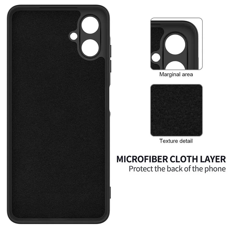 For Samsung Galaxy A06 Case Liquid Silicone Anti-Scratch Phone Cover with Hand Strap