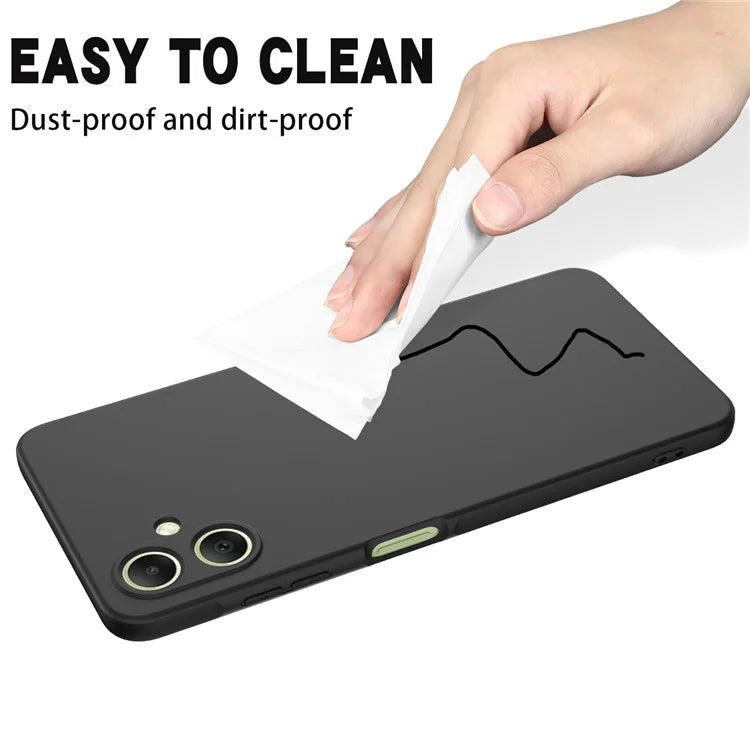 For Samsung Galaxy A06 Case Liquid Silicone Anti-Scratch Phone Cover with Hand Strap