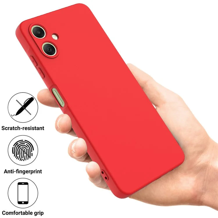 For Samsung Galaxy A06 Case Liquid Silicone Anti-Scratch Phone Cover with Hand Strap