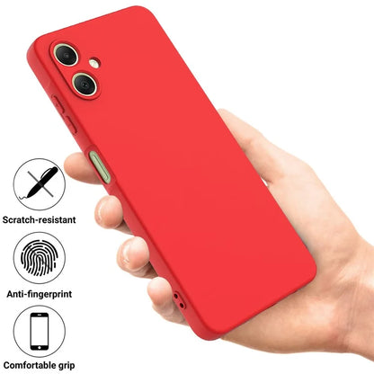 For Samsung Galaxy A06 Case Liquid Silicone Anti-Scratch Phone Cover with Hand Strap