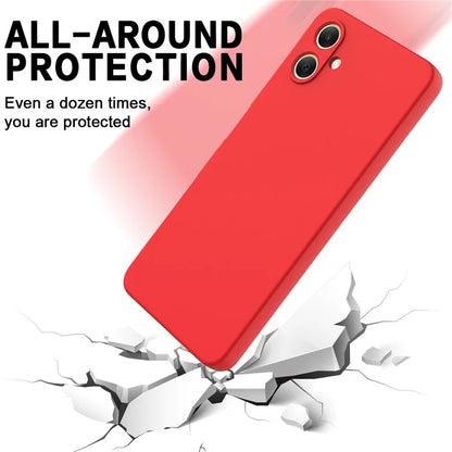 For Samsung Galaxy A06 Case Liquid Silicone Anti-Scratch Phone Cover with Hand Strap