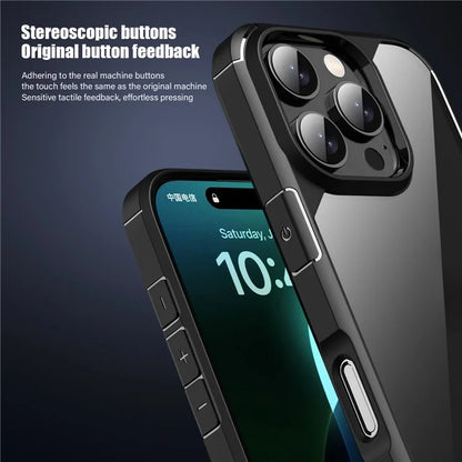 IPAKY For iPhone 16 Pro Case Shockproof PC+TPU Clear Back Phone Cover