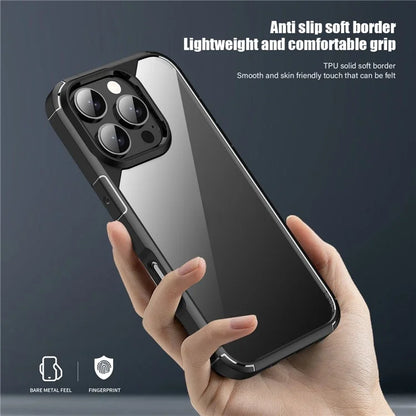 IPAKY For iPhone 16 Pro Case Shockproof PC+TPU Clear Back Phone Cover