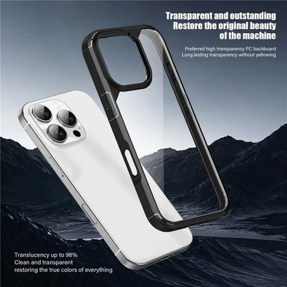 IPAKY For iPhone 16 Pro Max Case Shockproof PC+TPU Clear Back Phone Cover