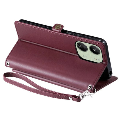 For Xiaomi Redmi 13C 5G  /  13C 4G Leather Case Wallet Stand Phone Cover with Straps