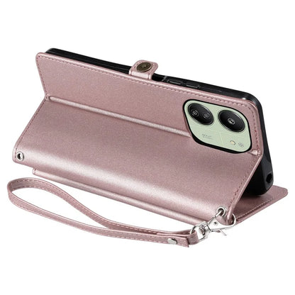 For Xiaomi Redmi 13C 5G  /  13C 4G Leather Case Wallet Stand Phone Cover with Straps