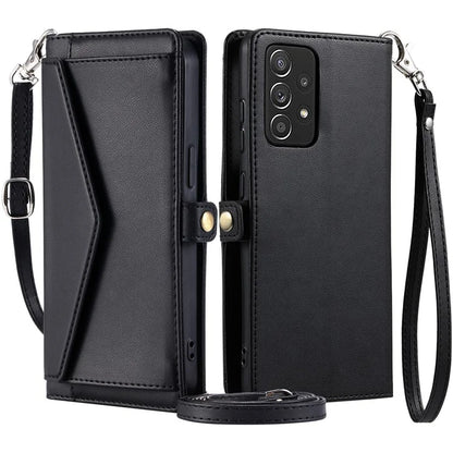 For Samsung Galaxy A33 5G Leather Case Wallet Stand Phone Cover with Straps