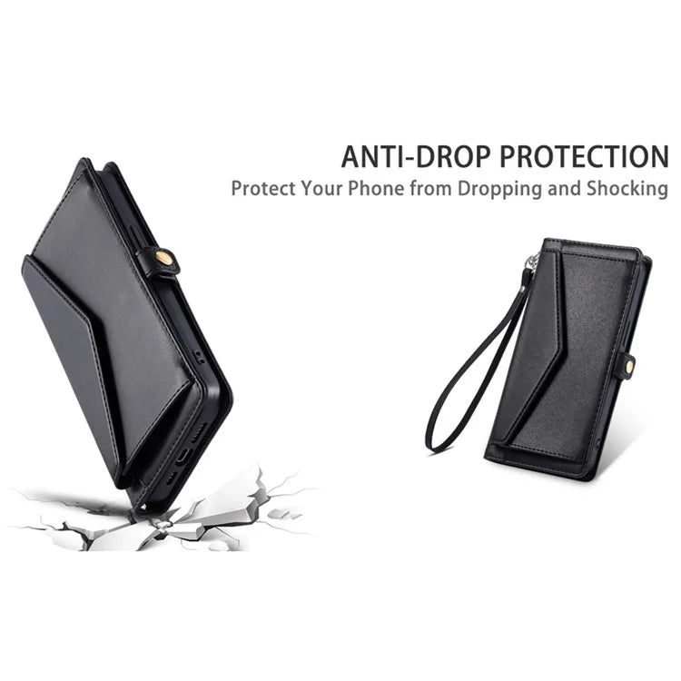 For Samsung Galaxy A33 5G Leather Case Wallet Stand Phone Cover with Straps
