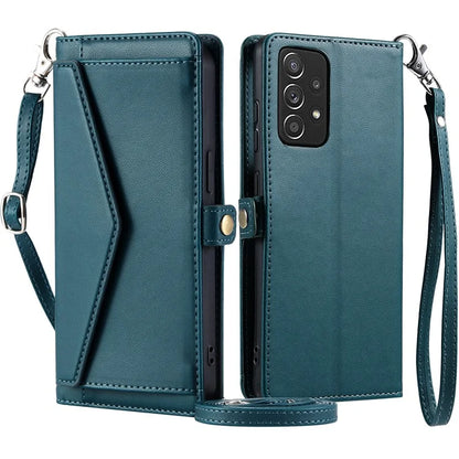 For Samsung Galaxy A33 5G Leather Case Wallet Stand Phone Cover with Straps