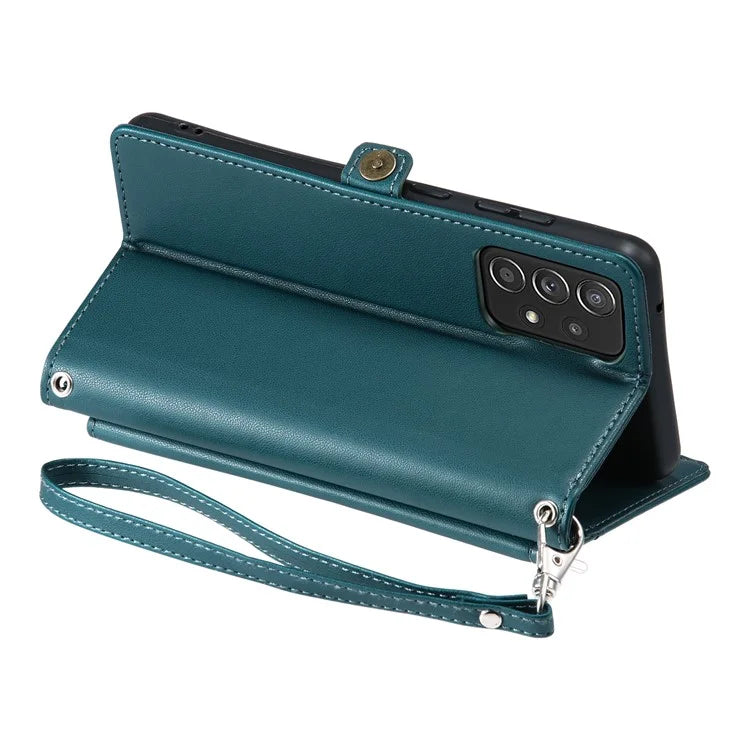 For Samsung Galaxy A33 5G Leather Case Wallet Stand Phone Cover with Straps