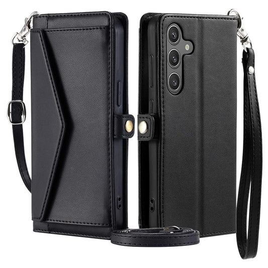 For Samsung Galaxy S23 FE Leather Case Wallet Stand Phone Cover with Straps