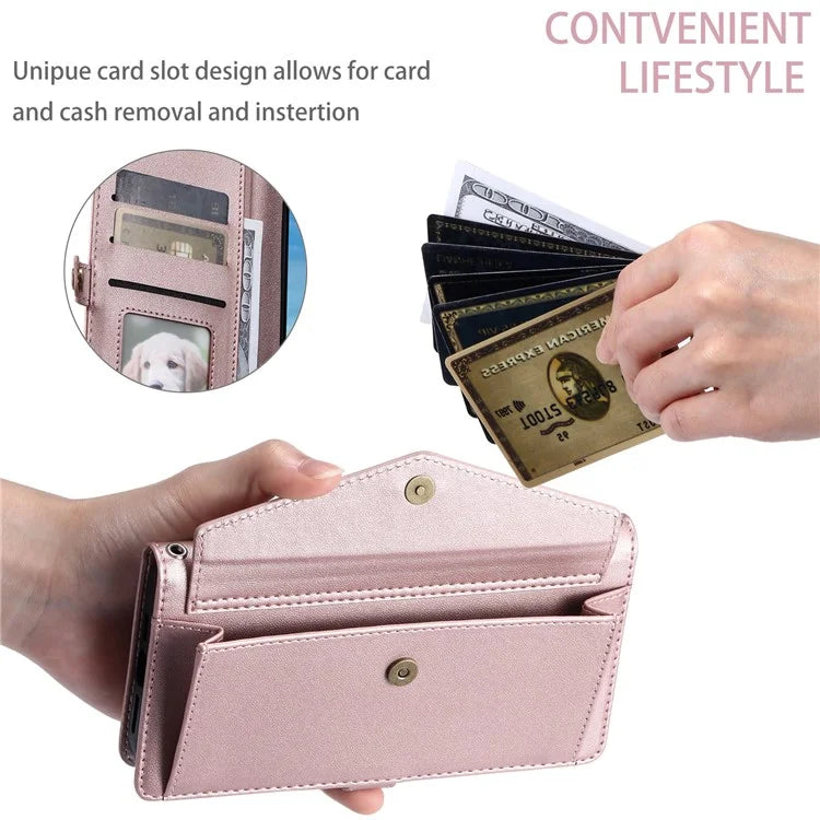 For Samsung Galaxy A54 5G Leather Case Wallet Stand Phone Cover with Straps