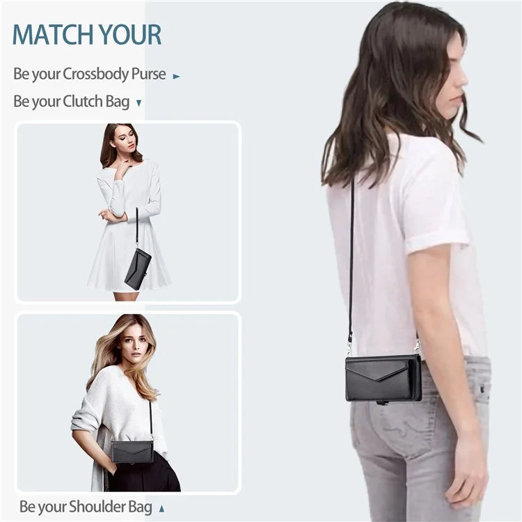For Samsung Galaxy A54 5G Leather Case Wallet Stand Phone Cover with Straps