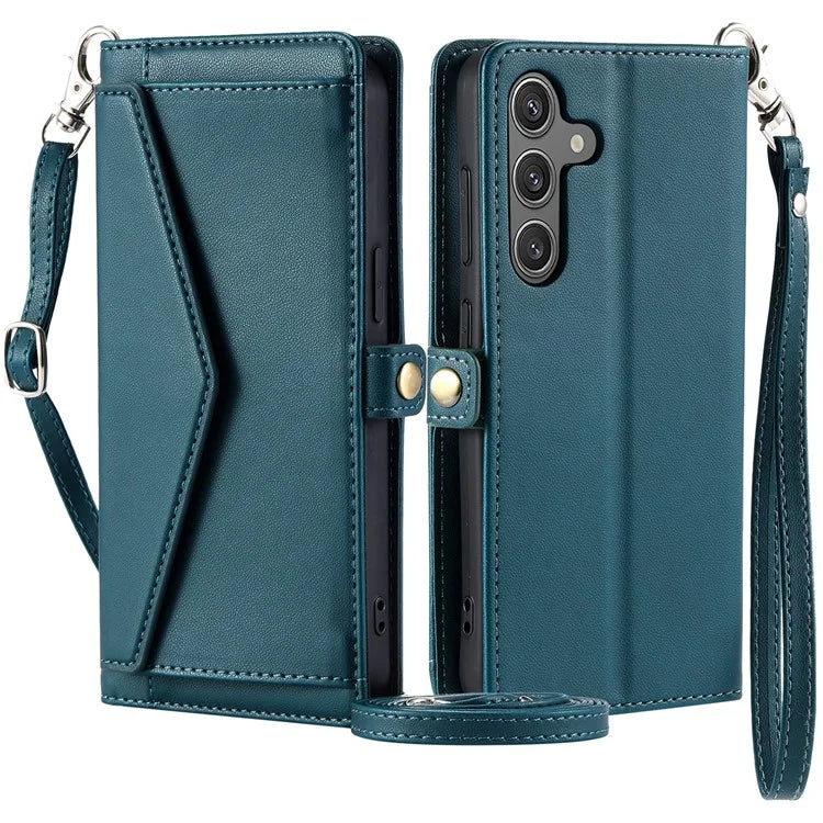 For Samsung Galaxy A54 5G Leather Case Wallet Stand Phone Cover with Straps