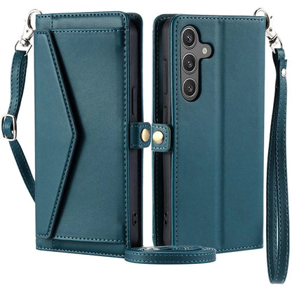 For Samsung Galaxy A54 5G Leather Case Wallet Stand Phone Cover with Straps