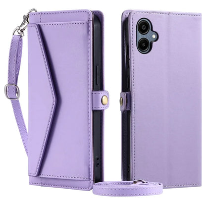 For Samsung Galaxy A06 Leather Case Wallet Stand Phone Cover with Straps