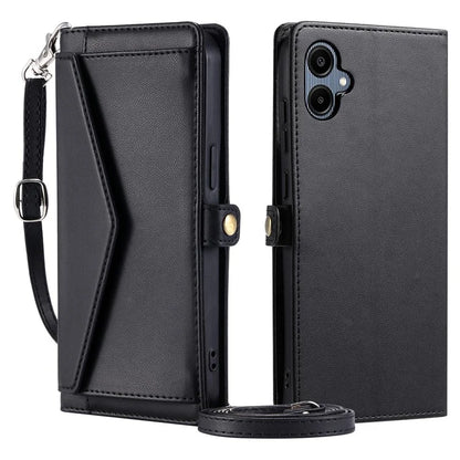 For Samsung Galaxy A06 Leather Case Wallet Stand Phone Cover with Straps