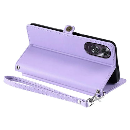 For Oppo A60 4G Leather Case Wallet Stand Phone Cover with Straps