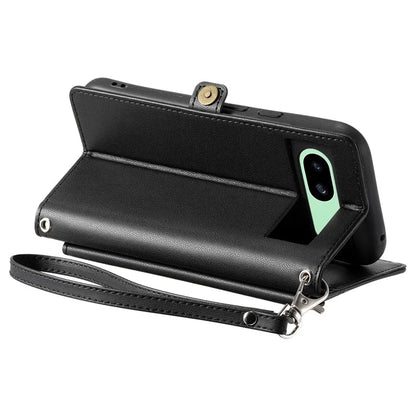 For Google Pixel 8a Leather Case Wallet Stand Phone Cover with Straps