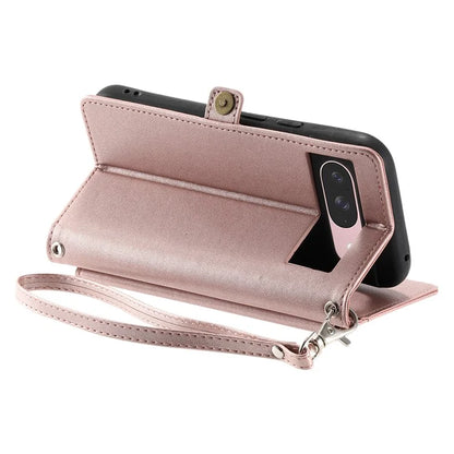 For Google Pixel 9 Pro  /  Pixel 9 Leather Case Wallet Stand Phone Cover with Straps