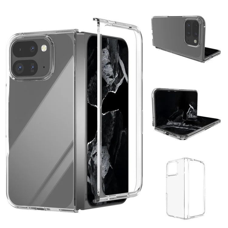 ABEEL For Google Pixel 9 Pro Fold 5G Clear Case Anti-Drop Hard PC Phone Cover
