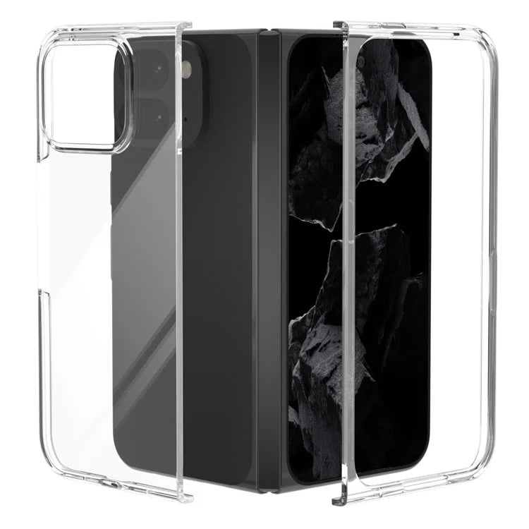 ABEEL For Google Pixel 9 Pro Fold 5G Clear Case Anti-Drop Hard PC Phone Cover