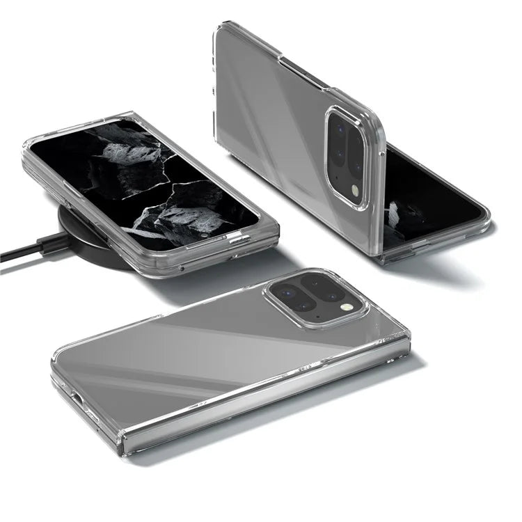 ABEEL For Google Pixel 9 Pro Fold 5G Clear Case Anti-Drop Hard PC Phone Cover