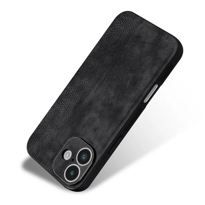 AZNS For iPhone 16 Case Protective PU Leather Covered TPU Phone Shell