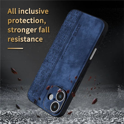 AZNS For iPhone 16 Case Protective PU Leather Covered TPU Phone Shell