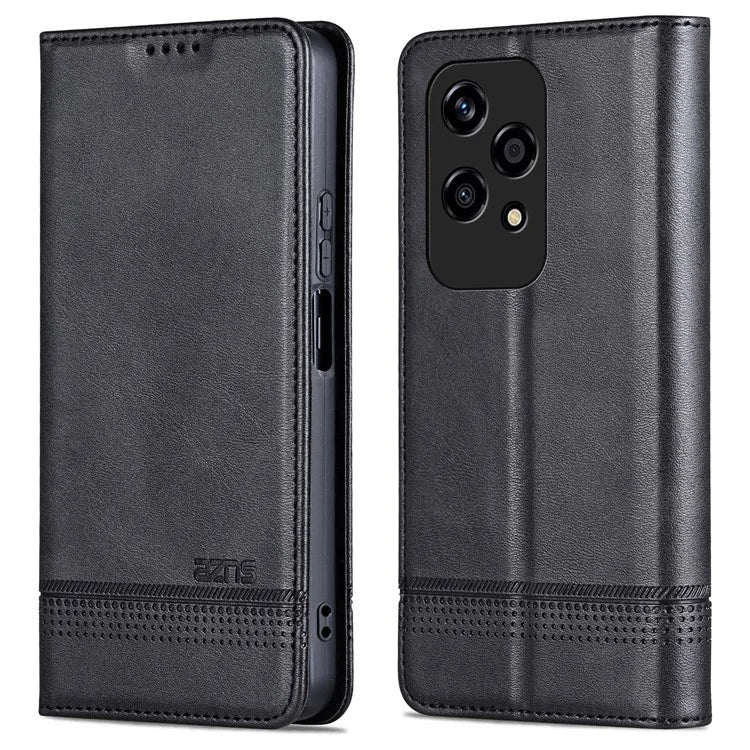 AZNS For Honor 200 Lite Case Cowhide Texture PU Leather Wallet Phone Cover