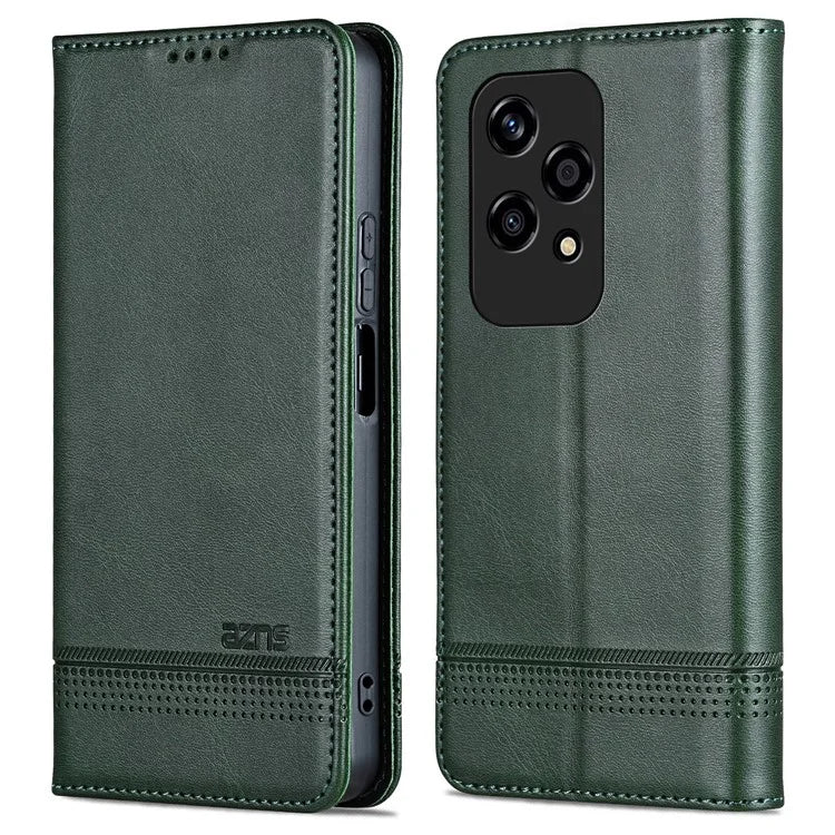 AZNS For Honor 200 Lite Case Cowhide Texture PU Leather Wallet Phone Cover
