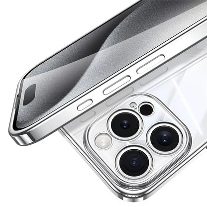 SULADA For iPhone 16 Pro Max Case Electroplating Ultra Clear Soft TPU Phone Cover with PU Wrist Strap