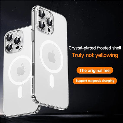 SULADA For iPhone 16 Pro Case Compatible with MagSafe PC+TPU Matte Translucent Back Cover