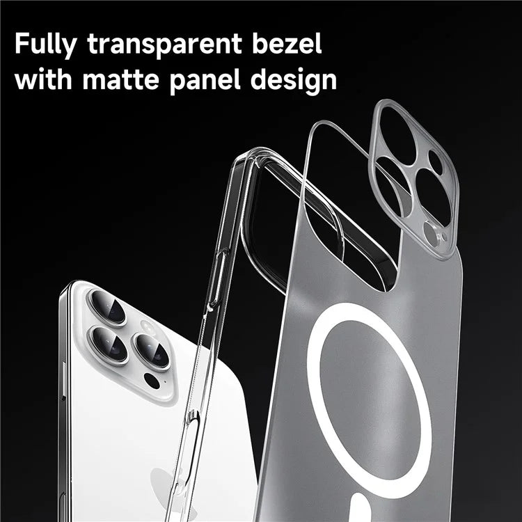 SULADA For iPhone 16 Pro Max Case Compatible with MagSafe PC+TPU Matte Translucent Back Cover