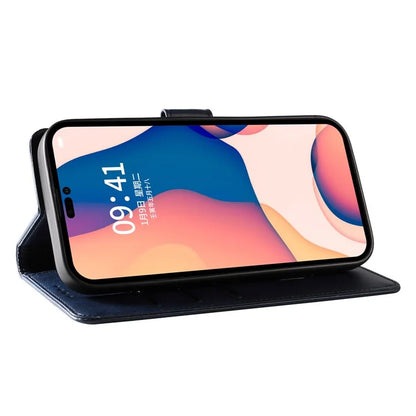 For iPhone 16 Pro Case Leather Stand Phone Shell with Magnetic Closure