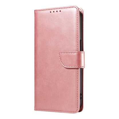 For iPhone 16 Pro Case Leather Stand Phone Shell with Magnetic Closure
