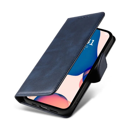 For iPhone 16 Pro Max Case Leather Stand Phone Shell with Magnetic Closure