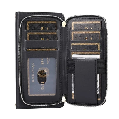 For iPhone 16 Pro Max Wallet Case Folio PU Leather Stand Rhombus Phone Cover with Hand Strap