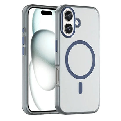 For iPhone 16 Case Compatible with MagSafe Skin-Touch PC+TPU Matte Phone Cover