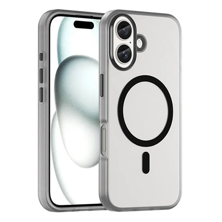 For iPhone 16 Plus Case Compatible with MagSafe Skin-Touch PC+TPU Matte Phone Cover