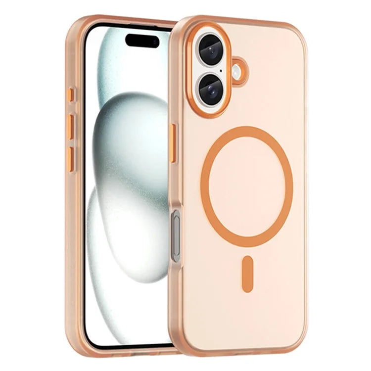 For iPhone 16 Plus Case Compatible with MagSafe Skin-Touch PC+TPU Matte Phone Cover