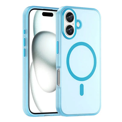 For iPhone 16 Plus Case Compatible with MagSafe Skin-Touch PC+TPU Matte Phone Cover