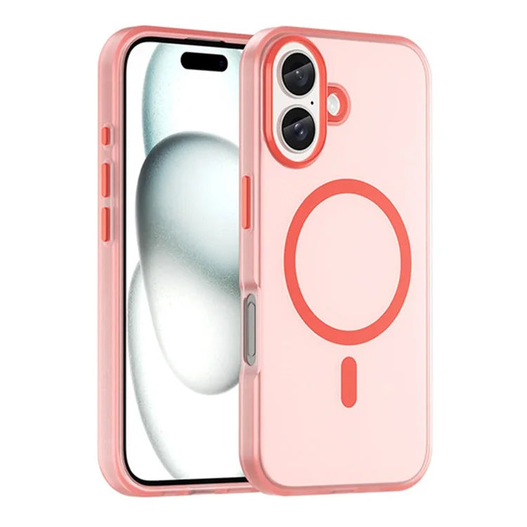 For iPhone 16 Plus Case Compatible with MagSafe Skin-Touch PC+TPU Matte Phone Cover