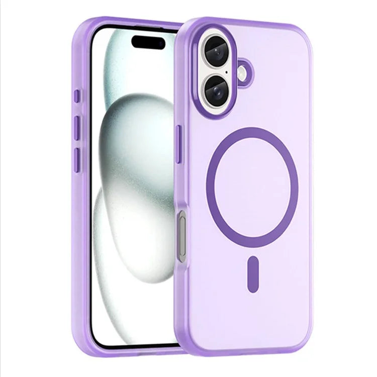 For iPhone 16 Plus Case Compatible with MagSafe Skin-Touch PC+TPU Matte Phone Cover
