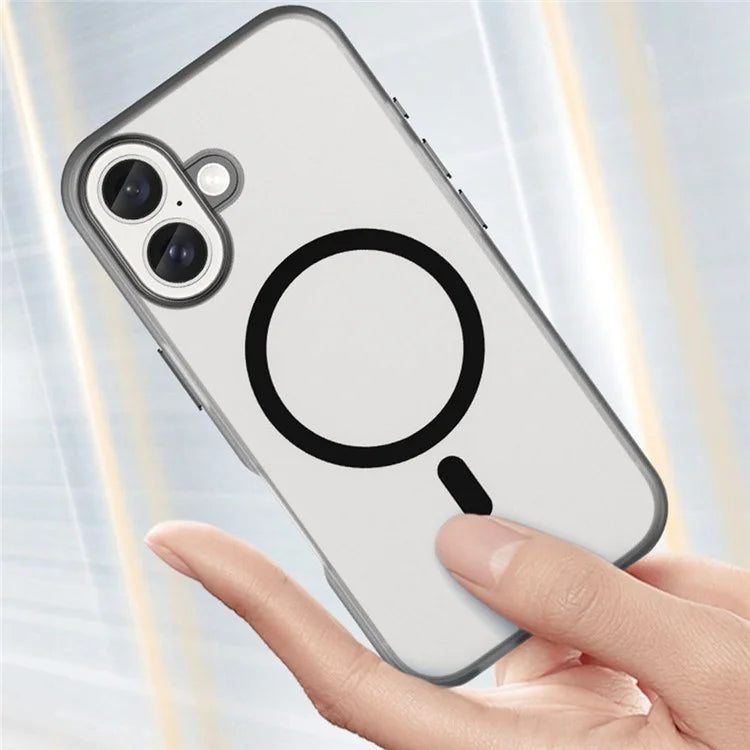 For iPhone 16 Plus Case Compatible with MagSafe Skin-Touch PC+TPU Matte Phone Cover