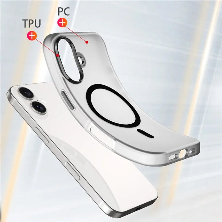 For iPhone 16 Plus Case Compatible with MagSafe Skin-Touch PC+TPU Matte Phone Cover