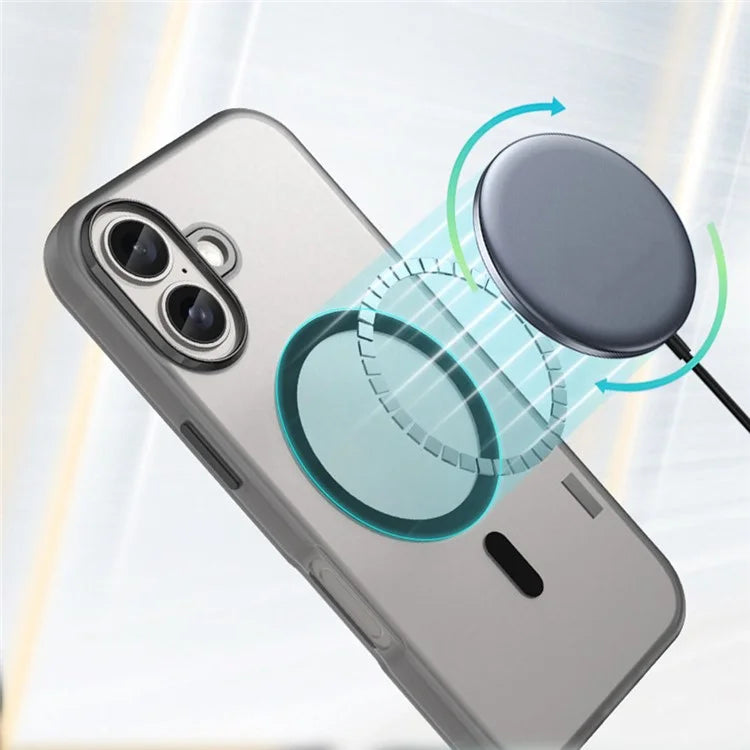 For iPhone 16 Plus Case Compatible with MagSafe Skin-Touch PC+TPU Matte Phone Cover