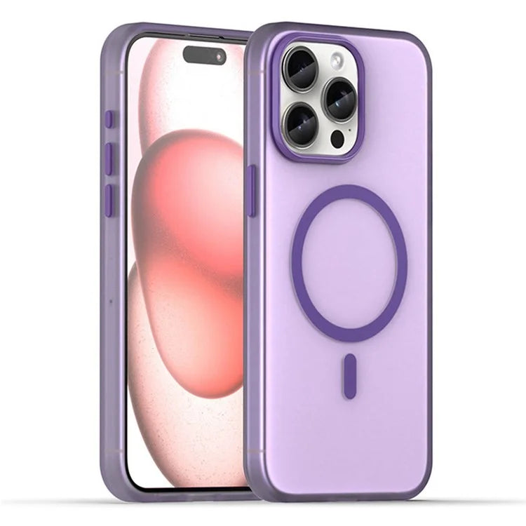 For iPhone 16 Pro Case Compatible with MagSafe Skin-Touch PC+TPU Matte Phone Cover