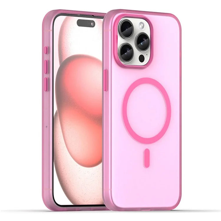 For iPhone 16 Pro Case Compatible with MagSafe Skin-Touch PC+TPU Matte Phone Cover
