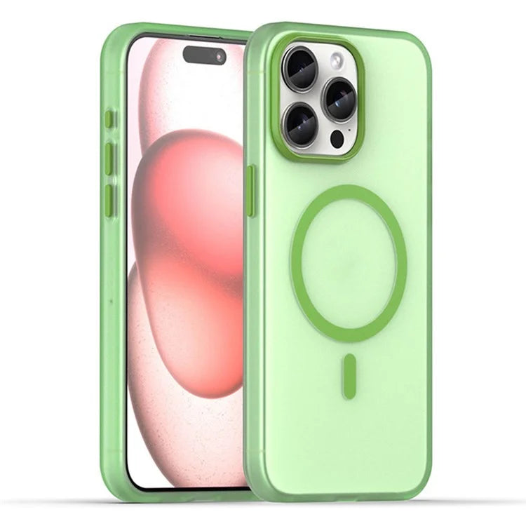 For iPhone 16 Pro Case Compatible with MagSafe Skin-Touch PC+TPU Matte Phone Cover